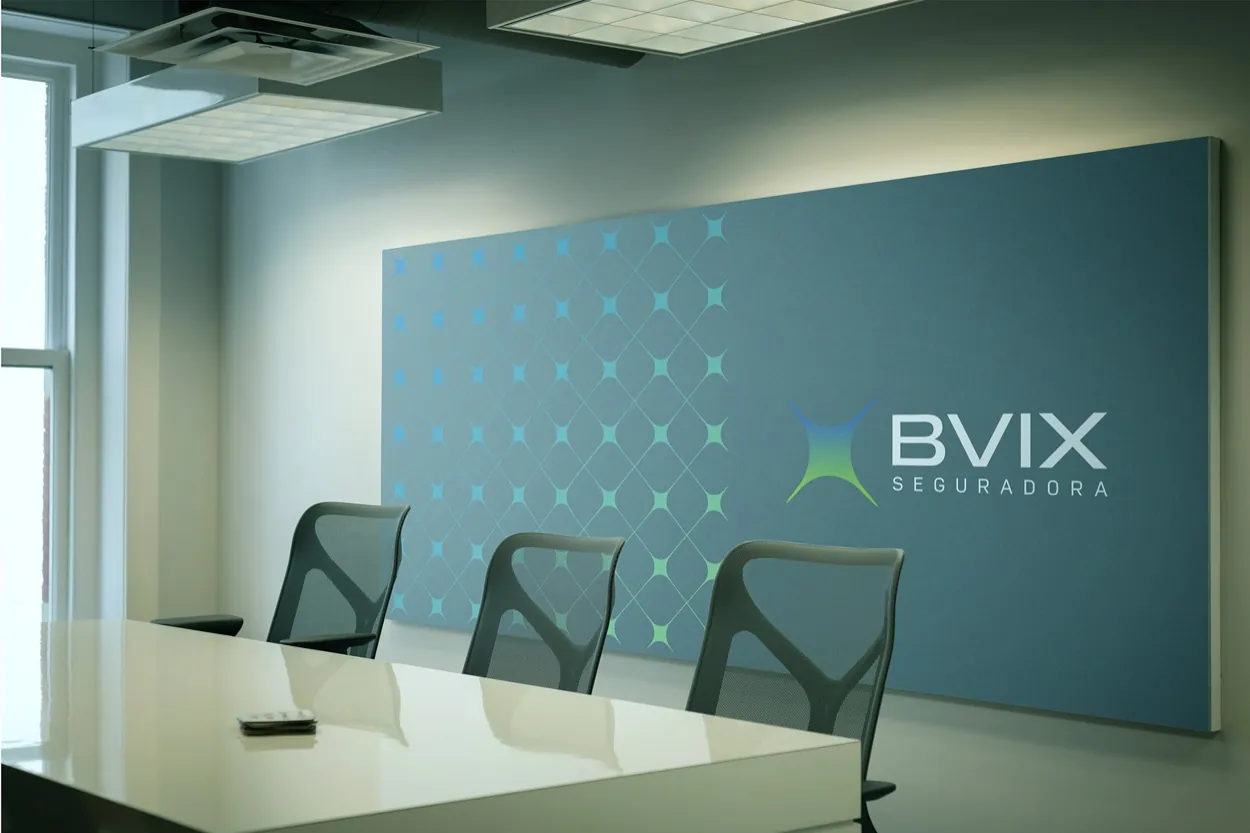 Painel da BVIX em sala de reunião