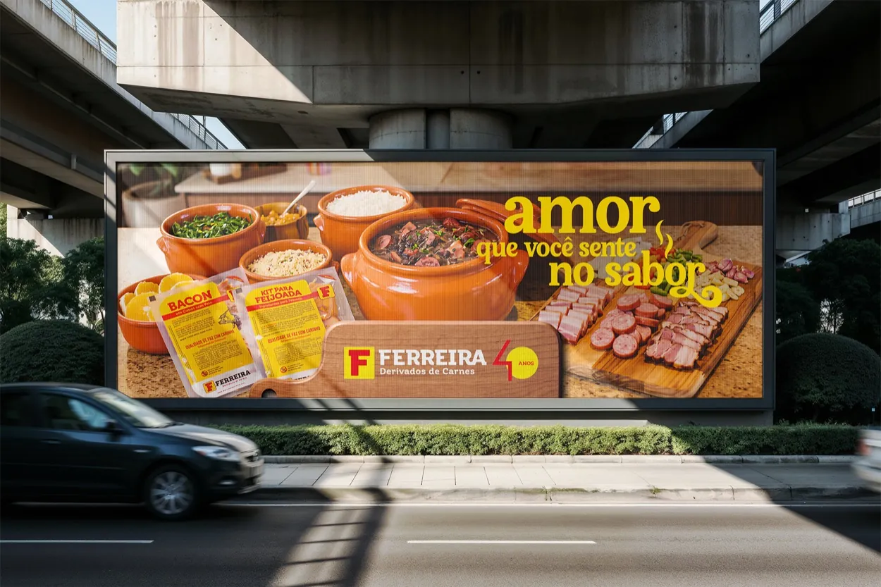 Outdoor da campanha em via urbana
