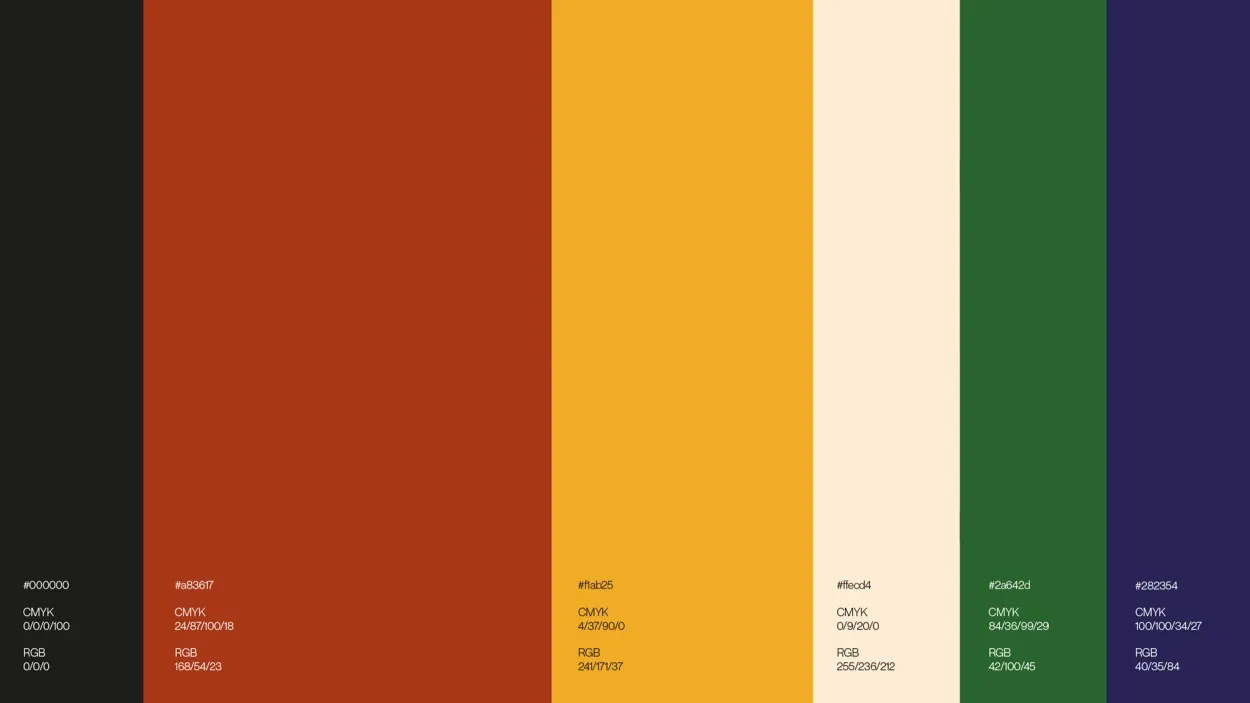 Paleta de cores da identidade da Madê